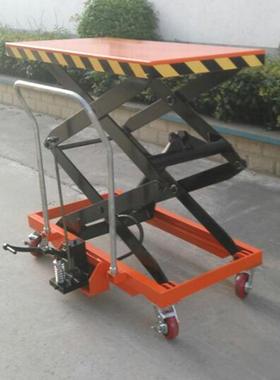 半电动平台车PT500 电动液压平台车厂家直供 移动式升降台
