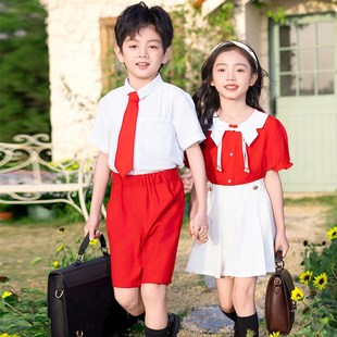 幼儿园园服夏季儿童校服套装小学生夏装男女班服英伦学院风毕业照