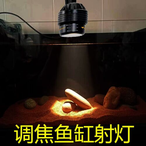 工厂直供新款白光变焦灯南美造景鱼缸射灯观赏植物水草灯微景观灯