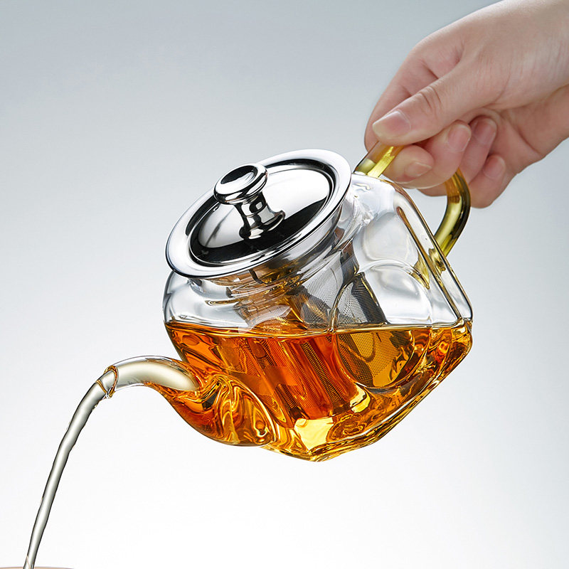 玻璃茶壶家用g耐高温过滤泡茶壶办公室红茶茶具一人用单壶冲茶器