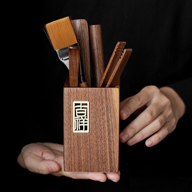 实木茶道六君子套装功夫t茶具配件茶台泡茶工具大全喝茶用品养壶