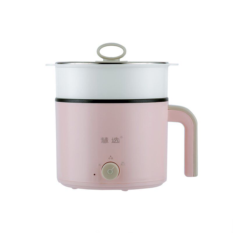 多功能电煮锅学生j宿舍煮面锅 家用不粘锅电炒锅旋钮两档调节1.5L