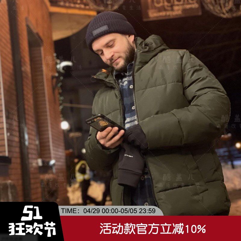 堪称行走的棉被!一件过冬!秋冬男女情侣M连帽加厚保暖防风雨棉衣