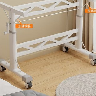 手摇式可升降桌腿茶几支架可调节C书桌台面架子小尺寸桌脚带滑轮