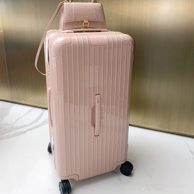 超大拉链旅行箱40寸行李箱沙漠粉拉杆箱万向L轮女学生行李箱50寸3