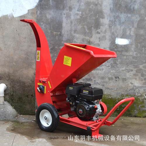 小型汽油木材树木锯末机电动破碎机园林枝条果园果树家用碎枝机
