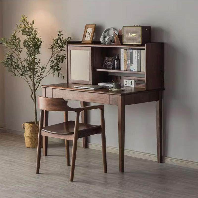 北美黑胡桃木书桌实木樱桃木办公桌学习桌收纳梳妆一体多动能桌,电子元器件市场,其它元器件,淘宝优惠券,粉丝福利购,淘宝优惠卷