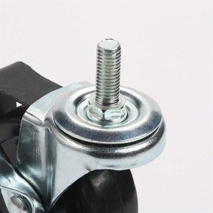 螺杆式 M1025橡胶脚轮展示架万向脚轮带刹车轻型实心小轮子万向轮