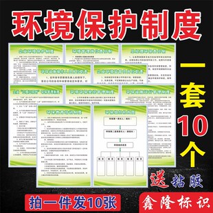 环境保护管理g制度 企业环保管理车间安全标语安监环保检查警示牌