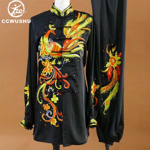 太极服装练功武术服中国风夏季男女南韩丝比赛服定制(15天发货)