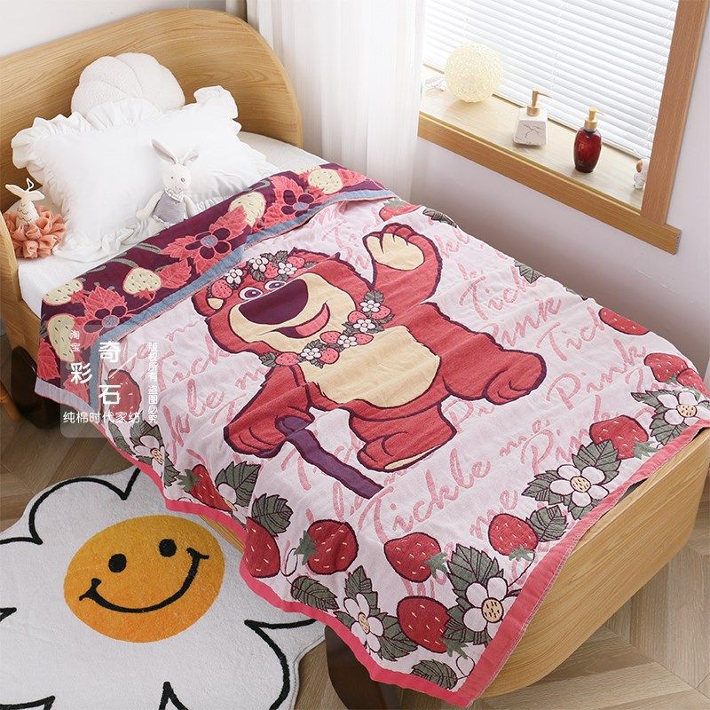 儿童纯棉纱布盖毯新生婴儿毛巾被夏季新款卡通全棉宝宝浴巾午睡毯,婴童用品,浴巾,淘宝优惠券,粉丝福利购,淘宝优惠卷