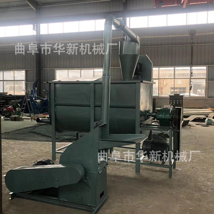 鲜玉米秸秆锤片式粉碎机除尘沙克龙粉碎机家用干杂草式粉碎机
