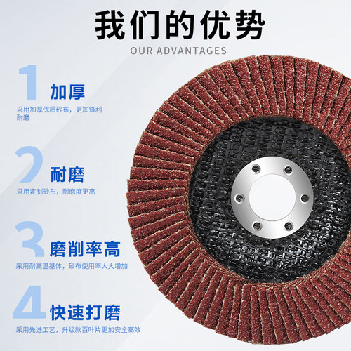 固锐即光百叶轮打磨片SSD花页轮角磨机百叶片抛光片磨光片千叶片