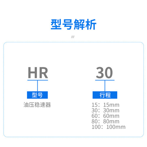液压缓冲器阻尼器油压减震可调稳速气动气缸hr30/SR15/60/80/100