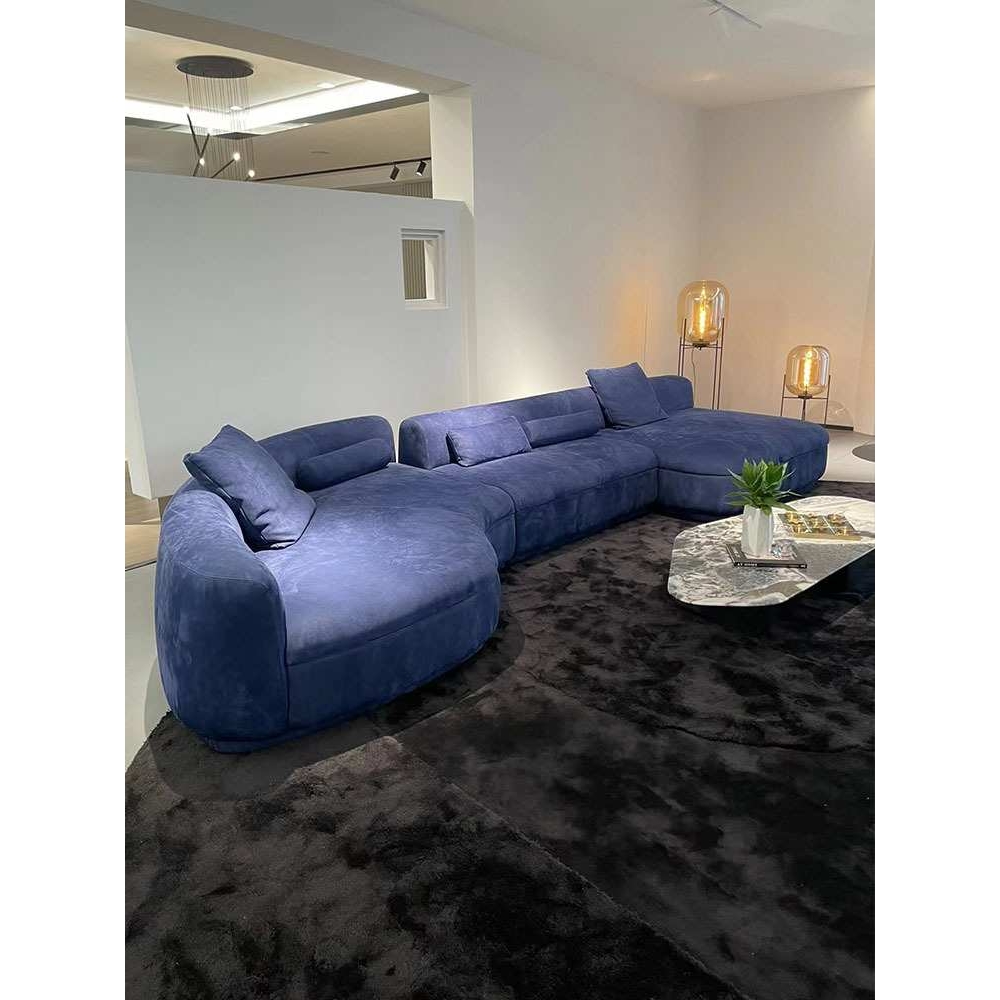 意式Baxter极简弧形科技布转角沙发轻奢大小户型超深坐宽组合