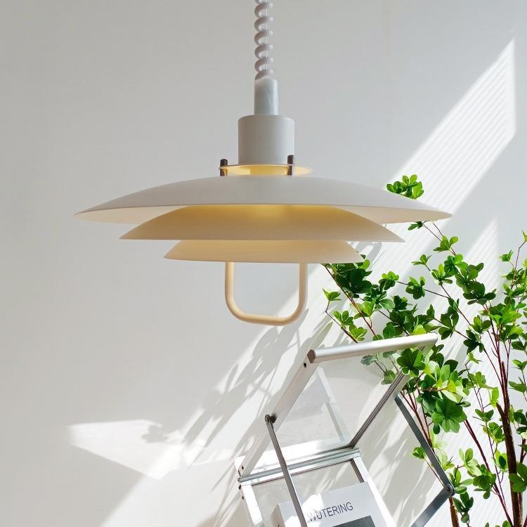 丹麦PH5伸缩餐厅吊灯北欧日式极简吧台饭厅餐桌设计师升降飞碟灯