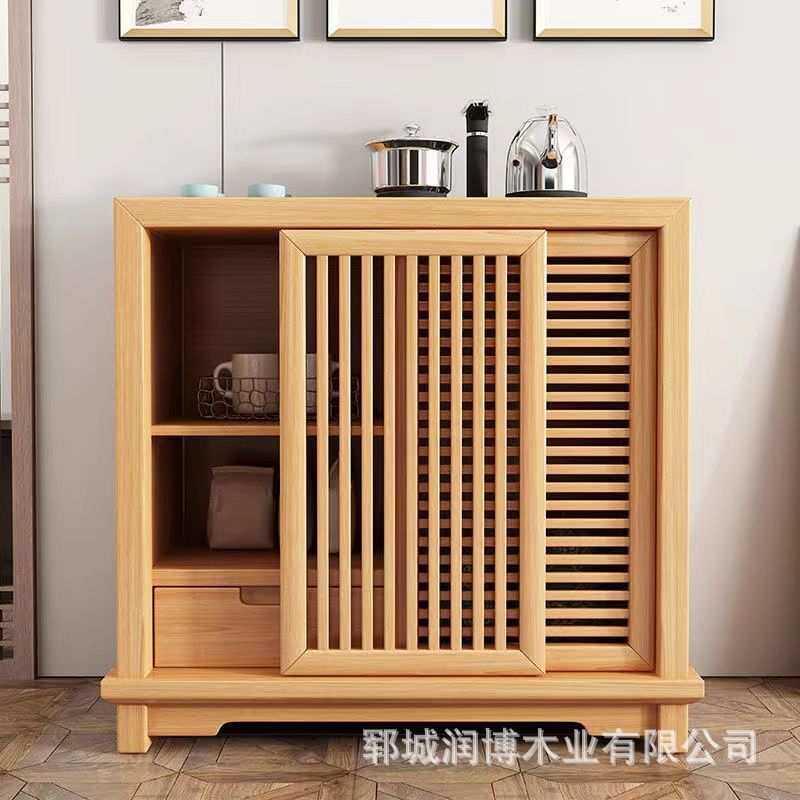 新中式老榆木餐边柜入户玄关靠墙收纳柜客厅储物柜复古实木茶水柜
