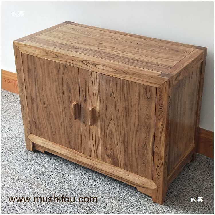 老榆木做旧复古实木鱼缸草缸海水缸珊瑚缸水陆缸底柜底架