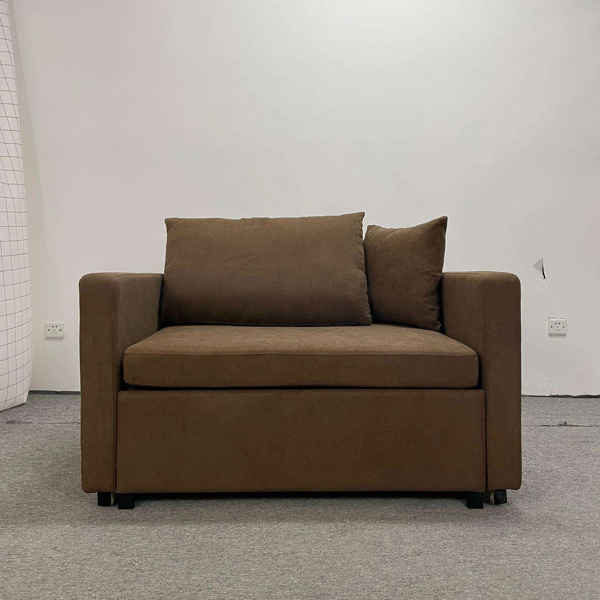 单人位沙发床小户型酒店公寓可折叠拆洗科技布两用多功能沙发床