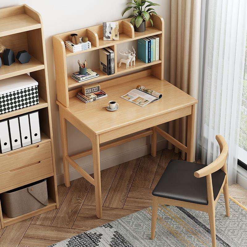 单人简约现代电脑桌迷你实木书桌桌子写字小型60cm长70卧室电脑小