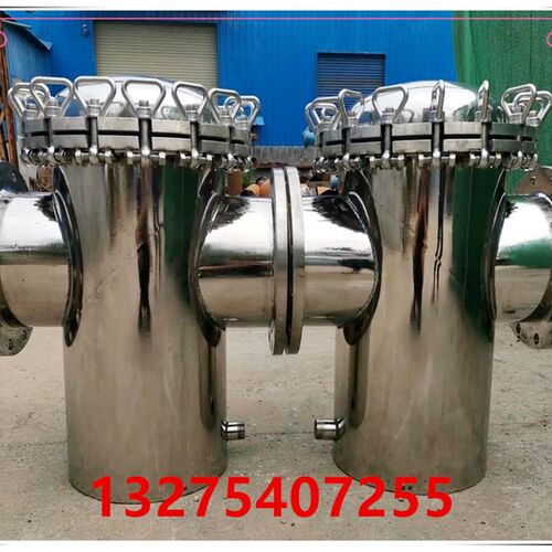 不锈钢篮式过滤器直通管道除污器快开式提篮过滤器蓝式DN