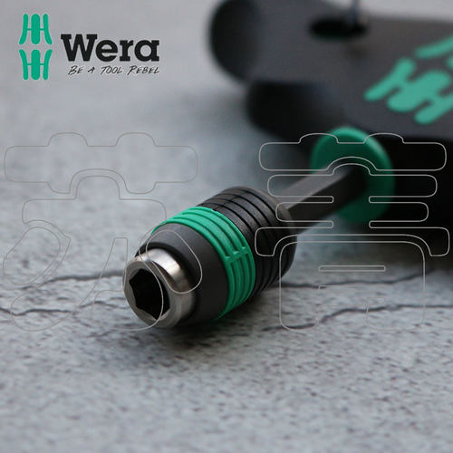 德国Wera维拉 416R 可换批头1/4英寸T型螺丝刀手柄