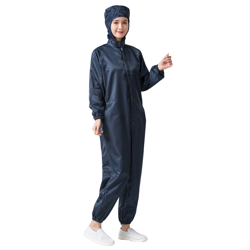 无尘服连体防静电连体服工作服防尘服有口K袋喷漆防护服防粉尘男