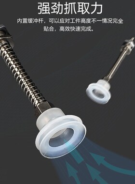机械手吸盘配件 天行大头真空吸盘头大尾吸嘴单双层气动吸盘硅胶