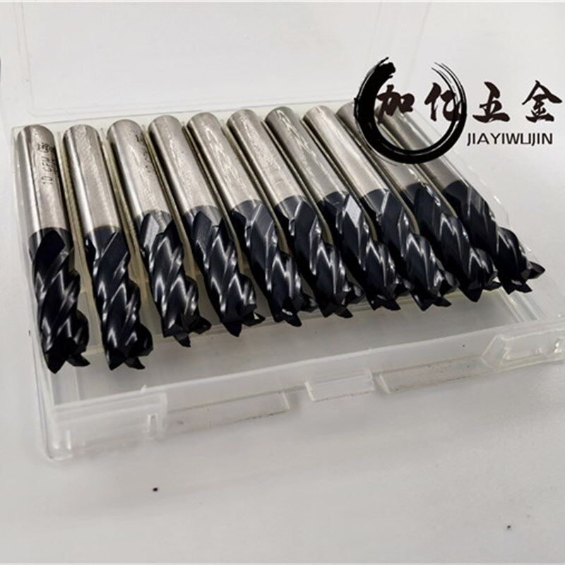 4刃进口镀钴涂层二手osg高速钢含钴M35铣刀过中心粗铣超硬白钢刀