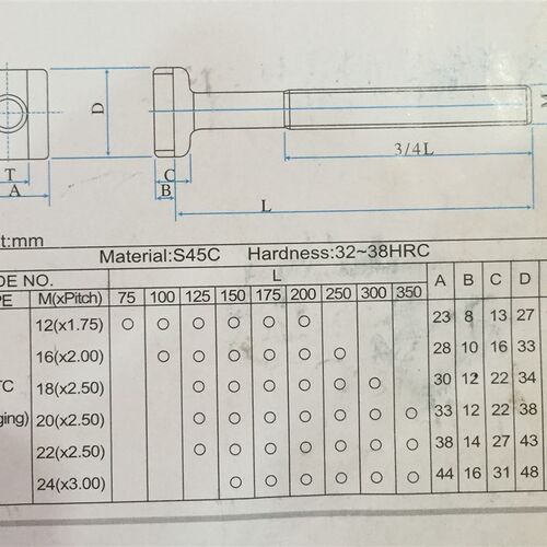 10.9级东波T型螺丝 双层菱形螺丝 压板台阶螺栓M16M20M24模具压板