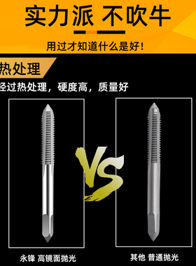 手用细牙丝锥M8M12M14M16M18M20X1*1.25x1.5丝攻工具手动攻丝套装