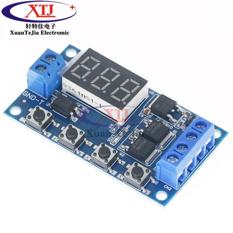 触发循环定时 延时开关电路 双MOS管控制板代替继电器模块6-30V