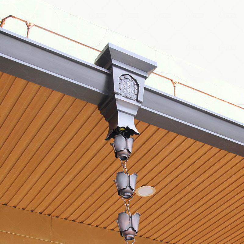 捷思(GENS)成品铜天沟雨水斗建材配件庭院屋面集水槽厂家现货