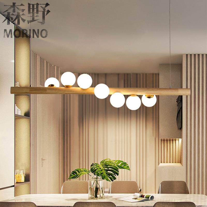 森野照明 美式乡村木头灯客厅卧室别墅民宿阳台创意法式木头吊灯