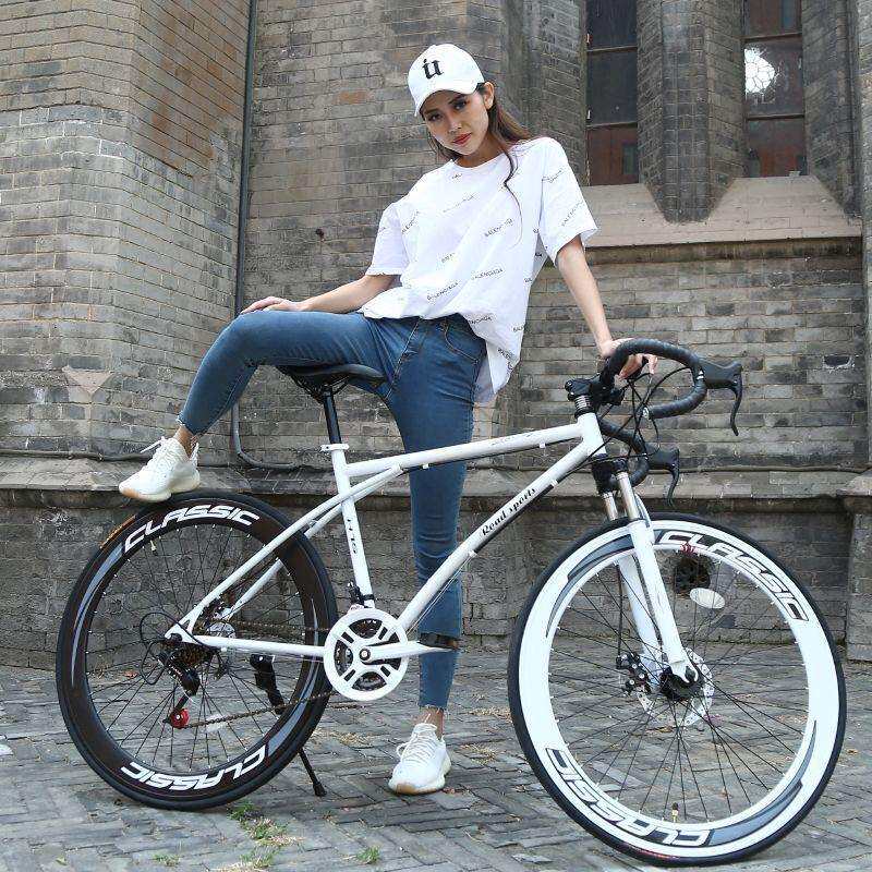 24/26寸变速死飞自行车双碟刹一体轮山地公路车厂货源厂跨境