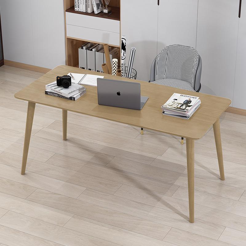 双人电脑桌北欧实木书桌办公室家用办公一体书桌椅卧室简易桌面桌