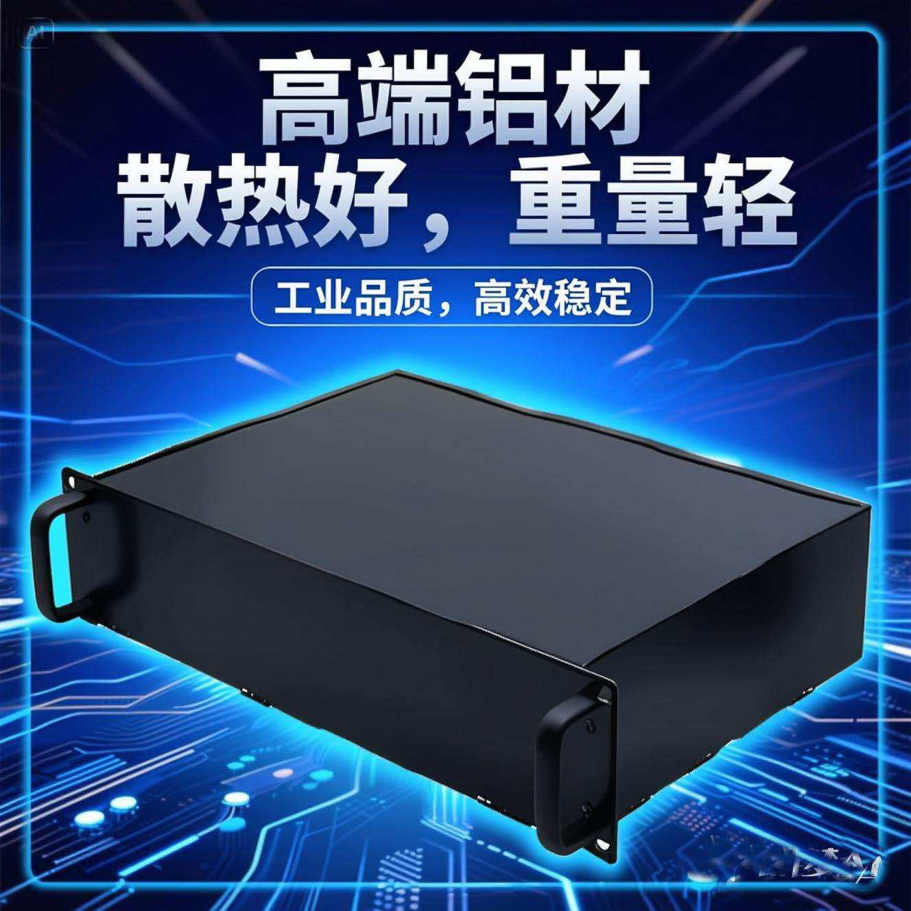 4U全铝工控机箱2U服务器机箱铝型材5U功放机箱19英寸标准3U1U6U箱