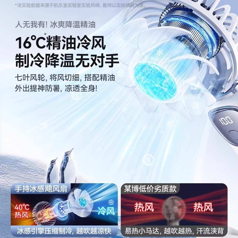 家电折叠手持小风扇挂脖迷你电动静音便携式usb学生宿舍办公室