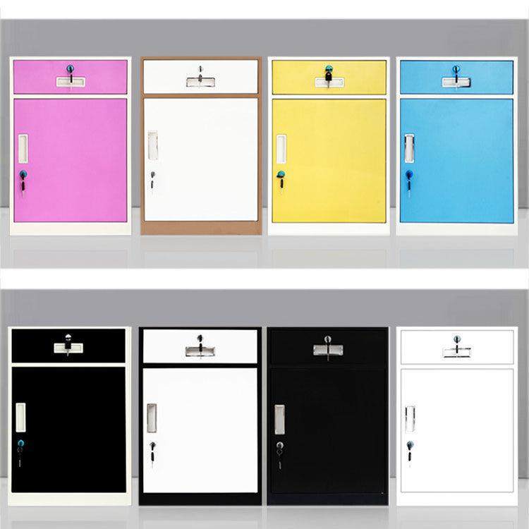 文件柜小矮柜带锁抽屉桌下活动柜三抽资料办公柜床头小柜子铁皮柜