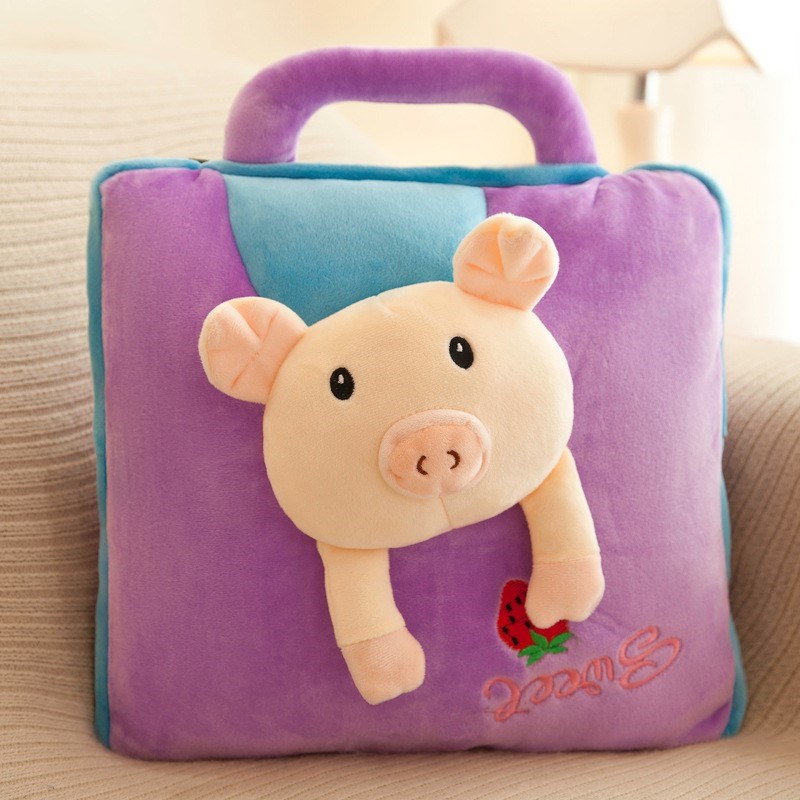 抱枕被子两用办公室空p调午睡毯子加厚枕头被二合一汽车载靠垫靠