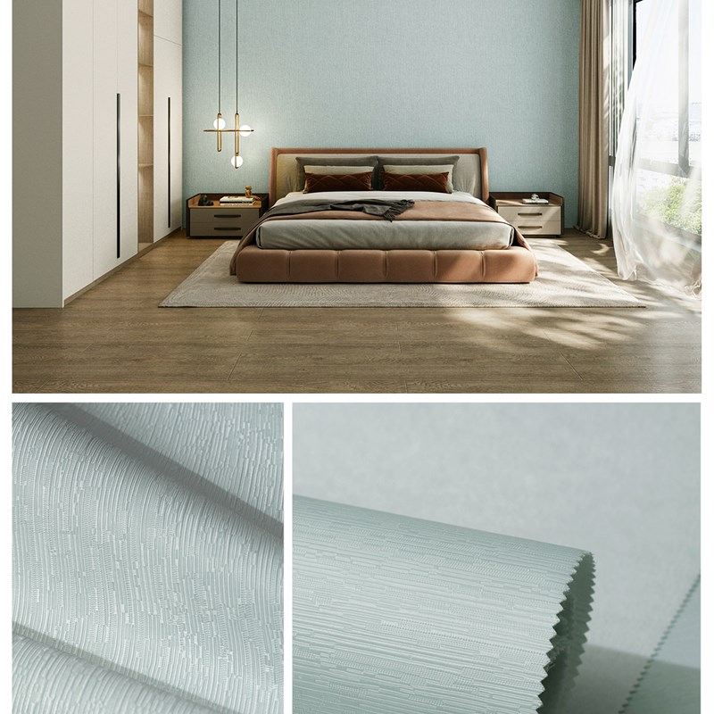 2025高d精密墙布无缝全屋卧室客厅素色墙纸奶油背景灰色壁布包安