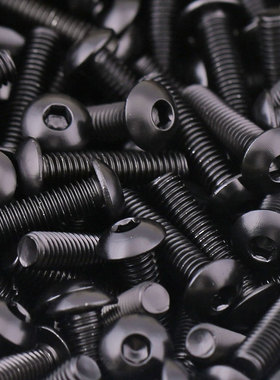 热销M6M8M1i0黑色304不锈钢圆头内六角螺丝 镀黑锌盘头内六角螺栓