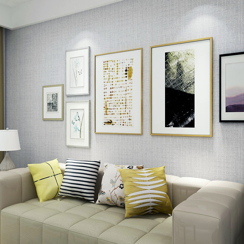 现代简约素色棉麻墙布壁布北欧卧室客厅沙发电R视背景走廊墙壁布