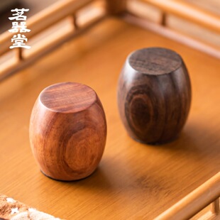 茗器堂黑檀木花梨实木盖置紫砂壶盖托盖碗承托垫盖垫功夫茶具配件