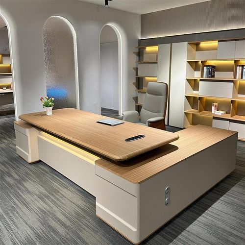 2025新d中式黑胡桃白蜡木实木大班台办公室商业主管桌酒店民宿家