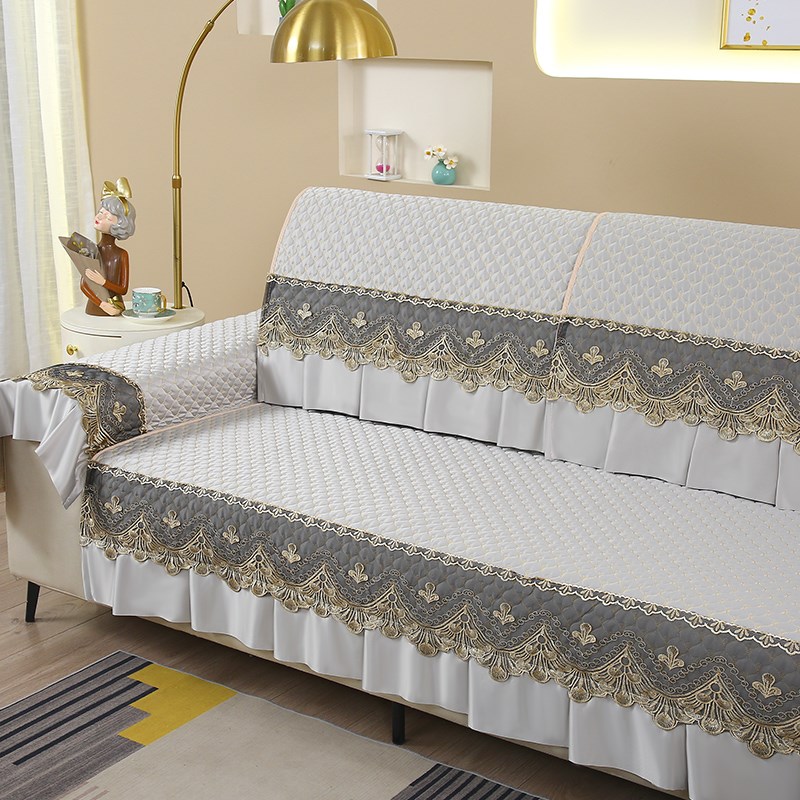 高精密4人座直排沙发垫3座w一贵妃四季通用防滑套罩贵妃靠背巾纯