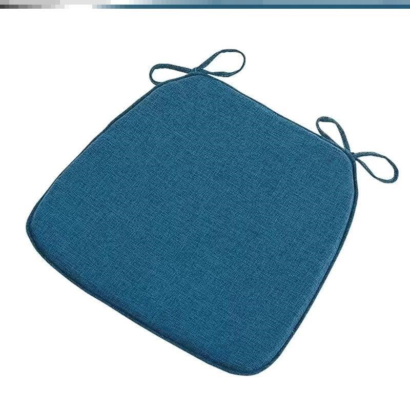 餐椅垫中c式马蹄形坐垫四季通用棉麻防滑纯色椅子垫餐厅家用可拆