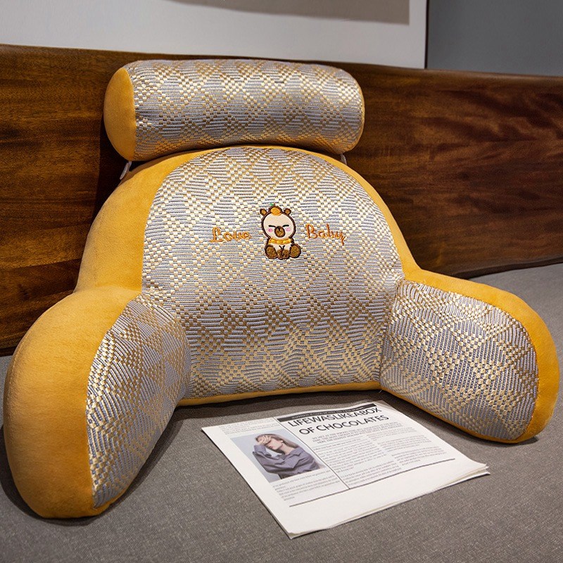 凉席床头靠背垫床上软包腰靠护腰枕学F生躺着玩手机神器沙发靠背