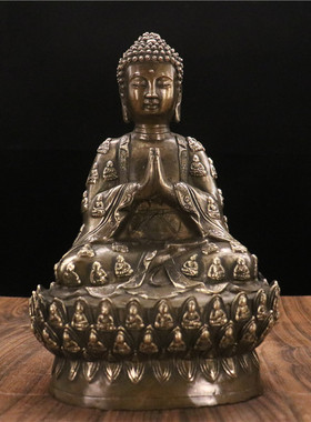 纯铜全身佛摆件v居家供奉客厅桌面装饰品
