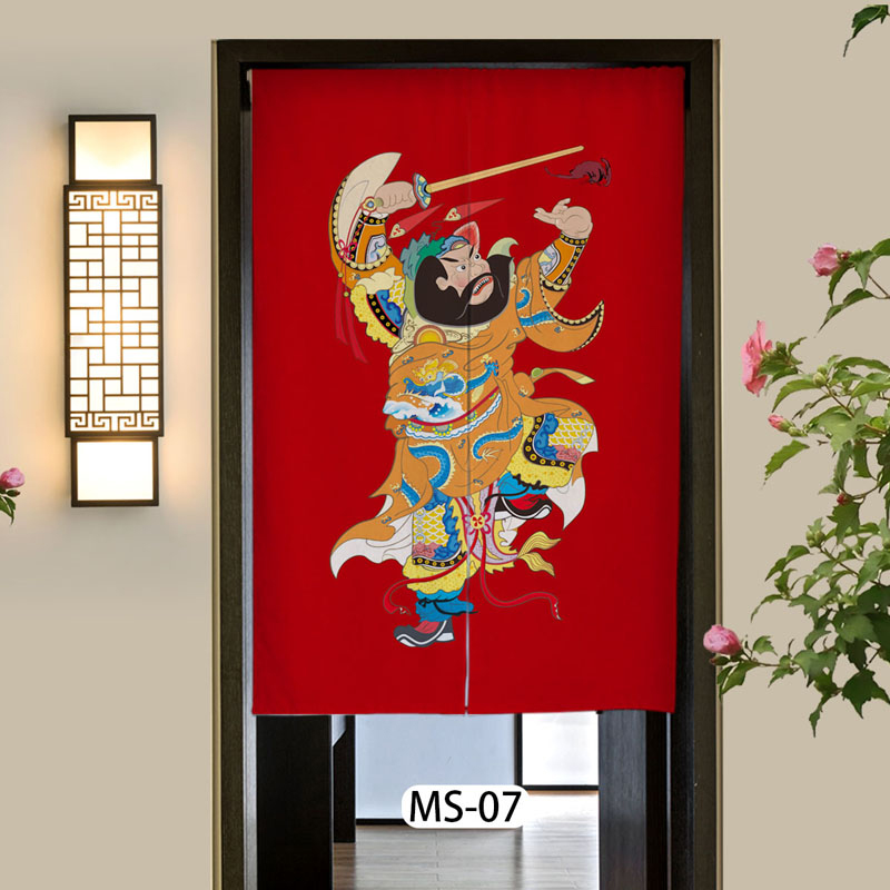 定制中式门帘隔断帘卧室厨房玄关厕所中国风门帘装饰家.用布艺挂